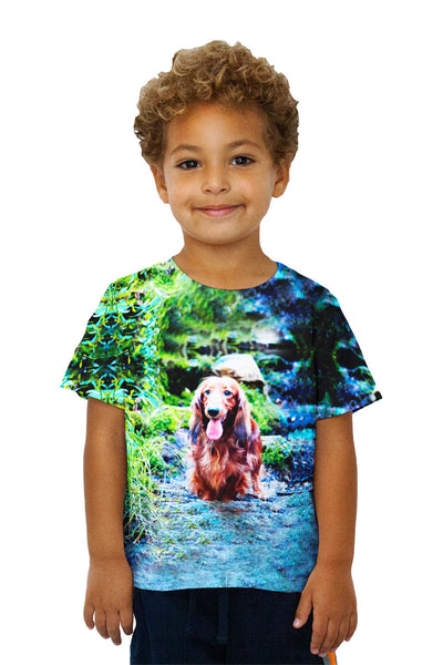 Kids Dachshund In Forest&nbsp;Kids T-Shirt