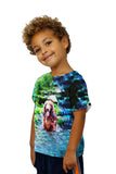 Kids Dachshund In Forest