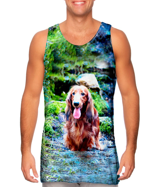 Dachshund In Forest&nbsp;Mens Tank Top