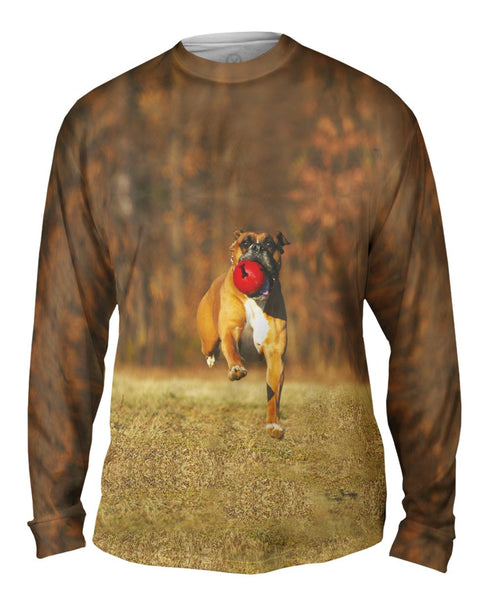 Lively Boxer And Red Ball&nbsp;Mens Long Sleeve
