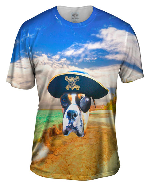 One Eyed Boxer Pirate Mens T-Shirt