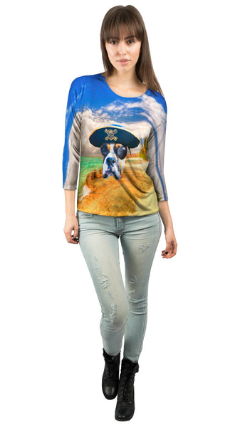 One Eyed Boxer Pirate&nbsp;Womens 3/4 Sleeve