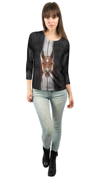 Worried Horse&nbsp;Womens 3/4 Sleeve