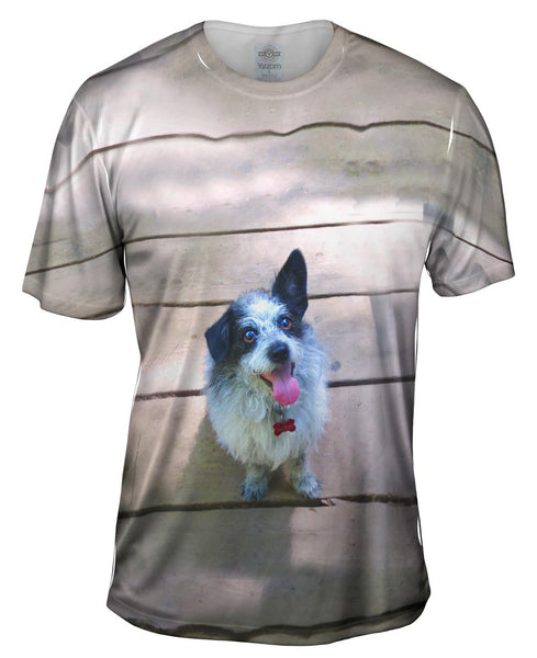 Sparkling Dog On Deck Mens T-Shirt