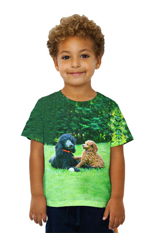 Kids Poodles Enjoy Scenery