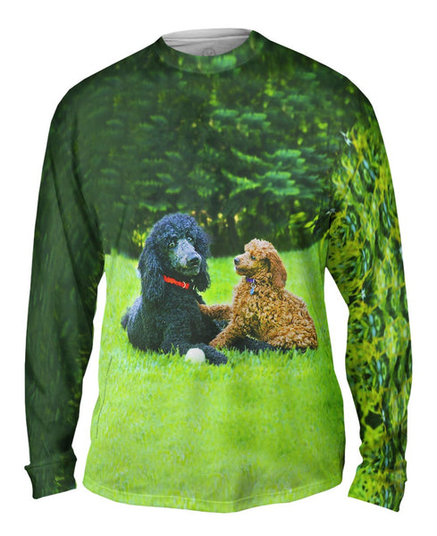 Poodles Enjoy Scenery&nbsp;Mens Long Sleeve