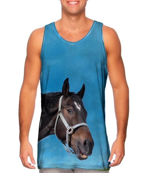 Curious Black Horse&nbsp;Mens Tank Top
