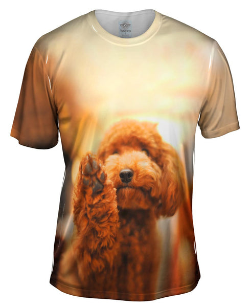 Poodle High Five Mens T-Shirt