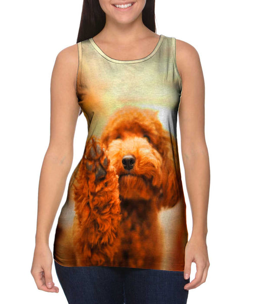 Poodle High Five&nbsp;Womens Tank Top