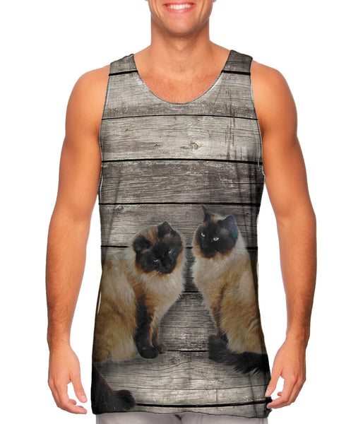 Vintage Siamese Cats Mens Tank Top