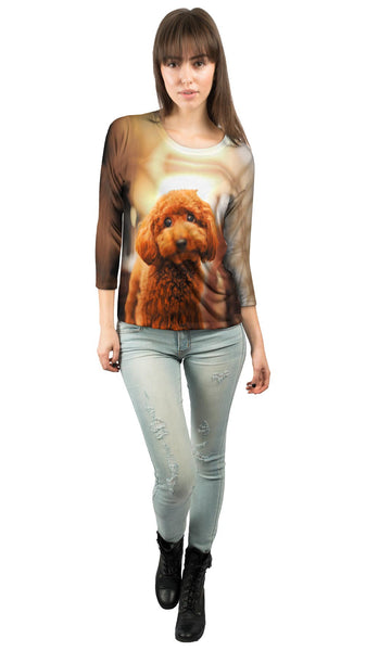 Toy Poodle Droopy Eyes&nbsp;Womens 3/4 Sleeve