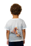 Kids Beach Poodle Sunset