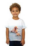 Kids Beach Poodle Sunset