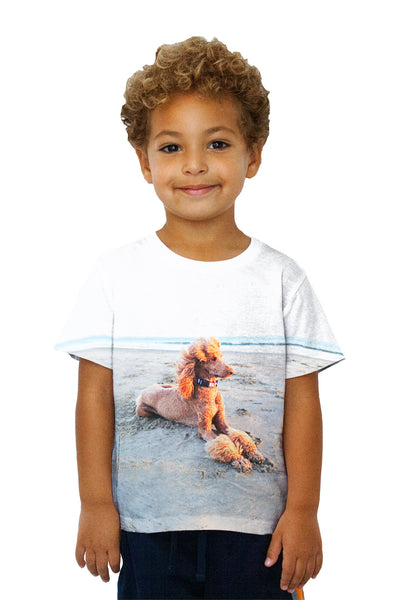 Kids Beach Poodle Sunset&nbsp;Kids T-Shirt