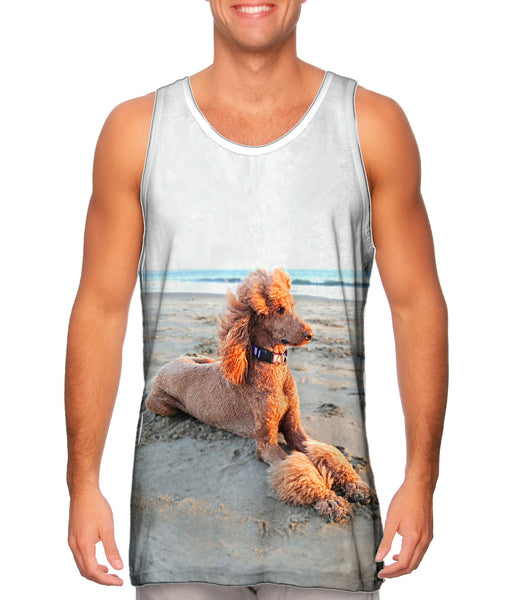 Beach Poodle Sunset&nbsp;Mens Tank Top