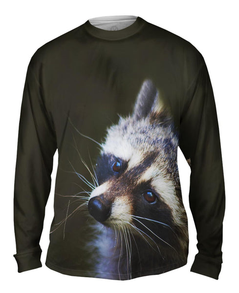 Curious Brown Raccoon&nbsp;Mens Long Sleeve
