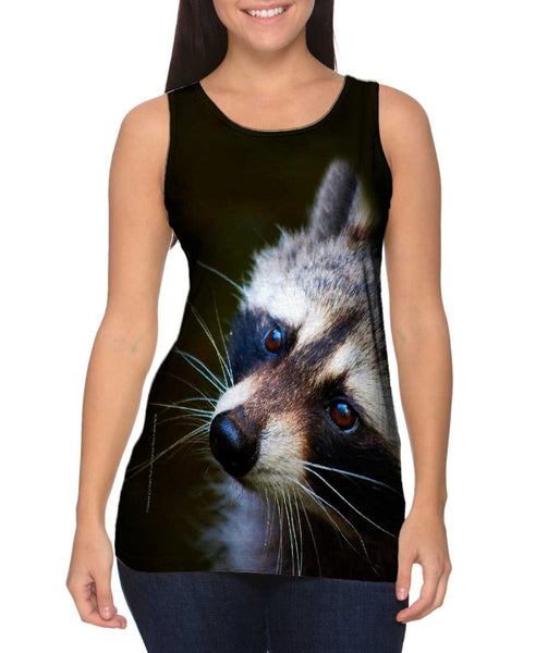 Curious Brown Raccoon&nbsp;Womens Tank Top