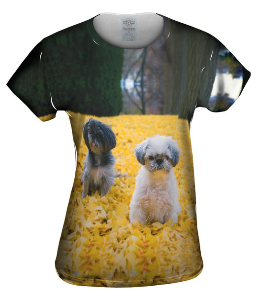 Shih Tzus In Fall Womens Top