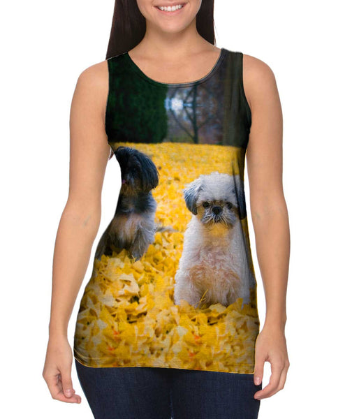 Shih Tzus In Fall&nbsp;Womens Tank Top
