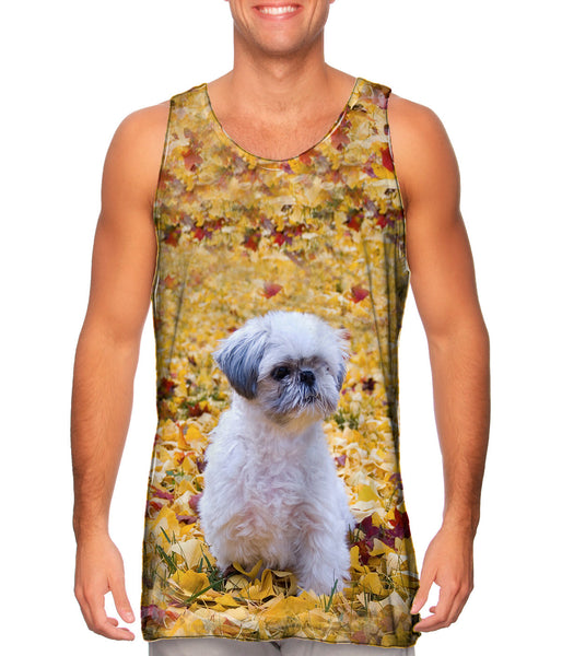 Shih Tzu Amongst The Autumn Leaves&nbsp;Mens Tank Top