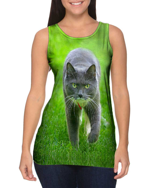 Ferocious Grey Cat&nbsp;Womens Tank Top