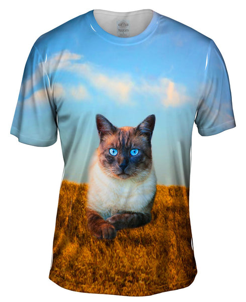 Blue Eyed Cat For President Mens T-Shirt