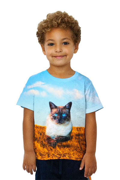 Kids Blue Eyed Cat For President&nbsp;Kids T-Shirt