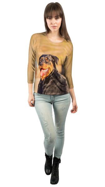 Rottweiler Smiling&nbsp;Womens 3/4 Sleeve