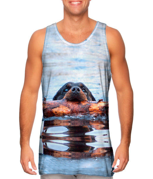 Rottweiler Plays Beaver&nbsp;Mens Tank Top