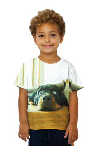 Kids Motionless Rottweiler Puppy Eyes