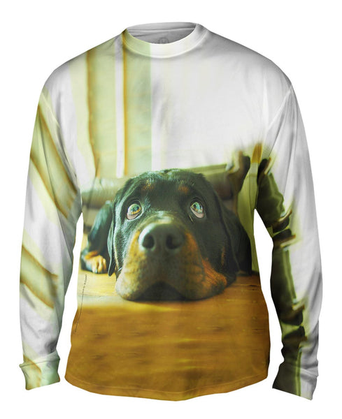 Motionless Rottweiler Puppy Eyes&nbsp;Mens Long Sleeve