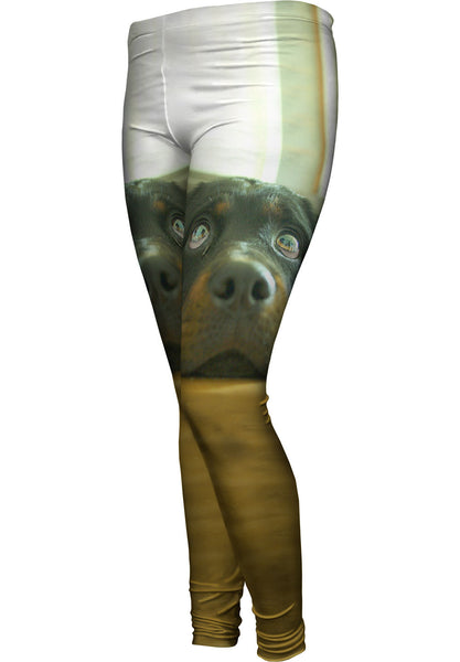 Motionless Rottweiler Puppy Eyes&nbsp;Womens Leggings
