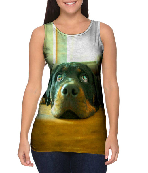 Motionless Rottweiler Puppy Eyes&nbsp;Womens Tank Top
