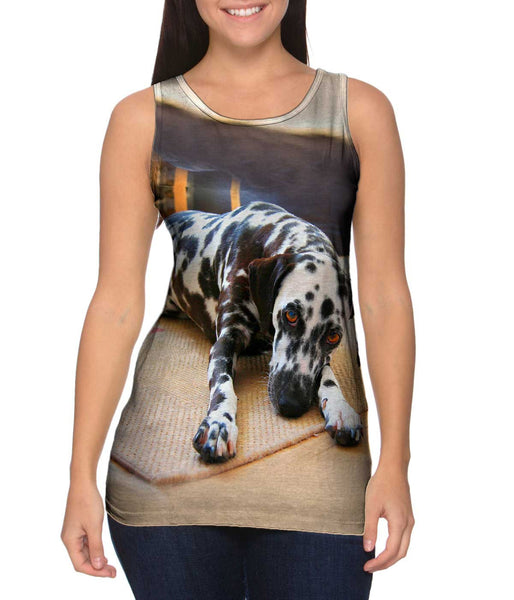 Fretful Dalmation&nbsp;Womens Tank Top