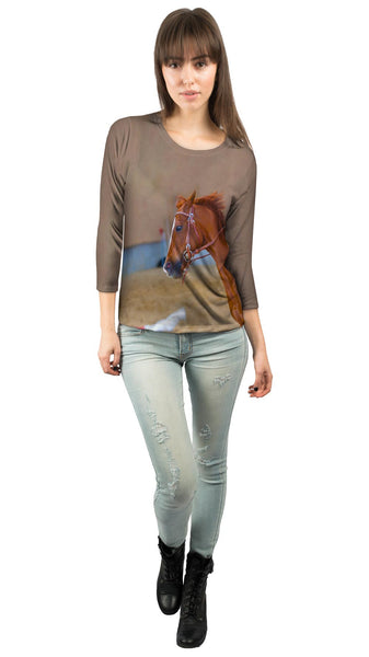 Joyous Race Horse&nbsp;Womens 3/4 Sleeve