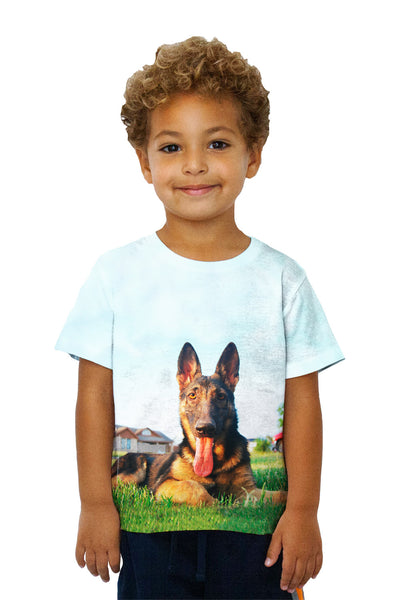 Kids German Shepherd At Home&nbsp;Kids T-Shirt