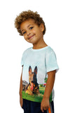 Kids German Shepherd At Home