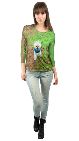 Lollipop Head Pomeranian&nbsp;Womens 3/4 Sleeve