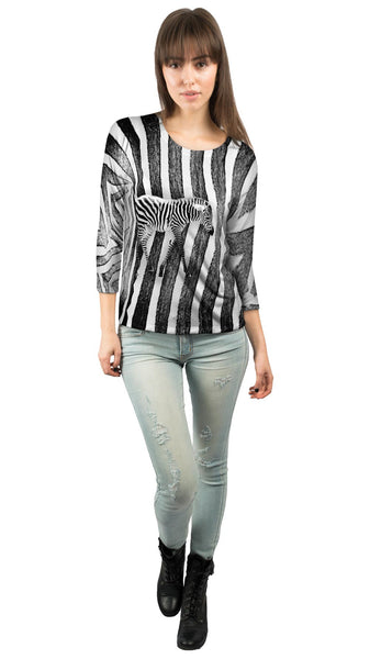 Zebra Crossing&nbsp;Womens 3/4 Sleeve
