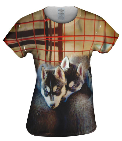 Baby Wolves Cuddle Womens Top