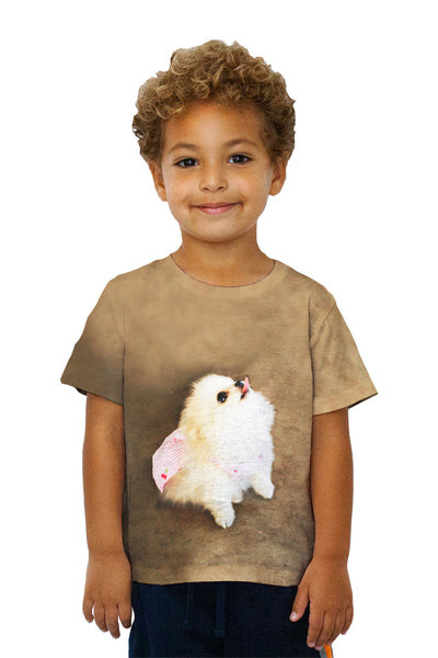 Kids Pomeranian Cherry Cape Superhero&nbsp;Kids T-Shirt