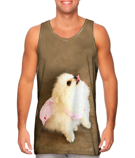 Pomeranian Cherry Cape Superhero&nbsp;Mens Tank Top
