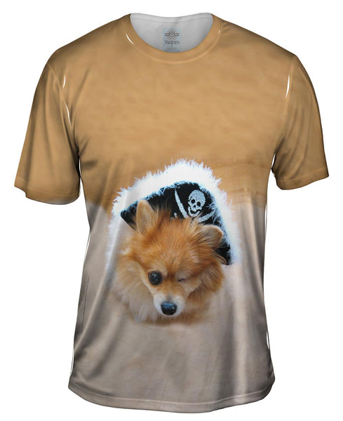 Pomeranian Pirate Mens T-Shirt
