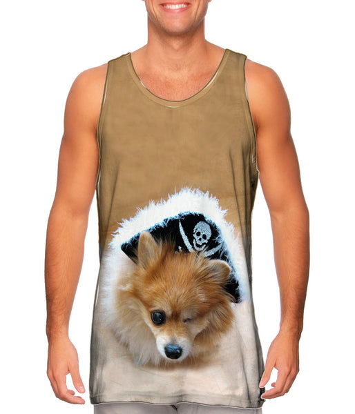 Pomeranian Pirate Mens Tank Top