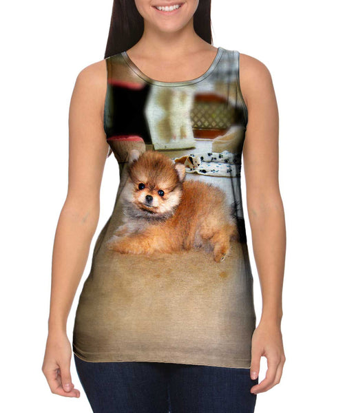 Furry Toy Pomeranian&nbsp;Womens Tank Top