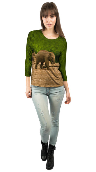 Jolly Baby Elephant&nbsp;Womens 3/4 Sleeve