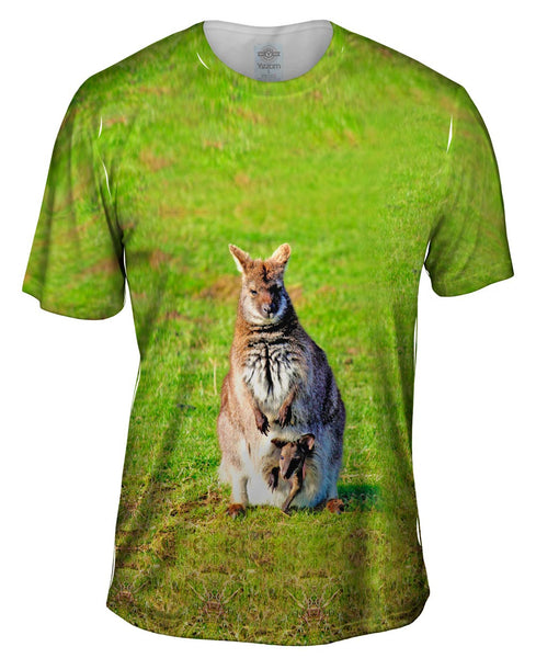 Devoted Mom Kangaroo Mens T-Shirt