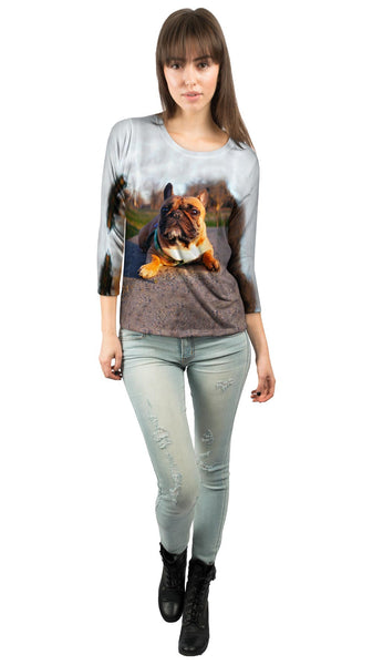 Thundering French Bulldog Womens 3/4 Sleeve