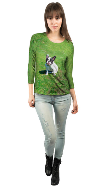 Sophisticated French Bulldog Womens 3/4 Sleeve