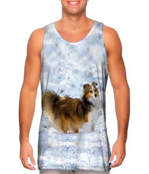 Snow Day Sheltie&nbsp;Mens Tank Top